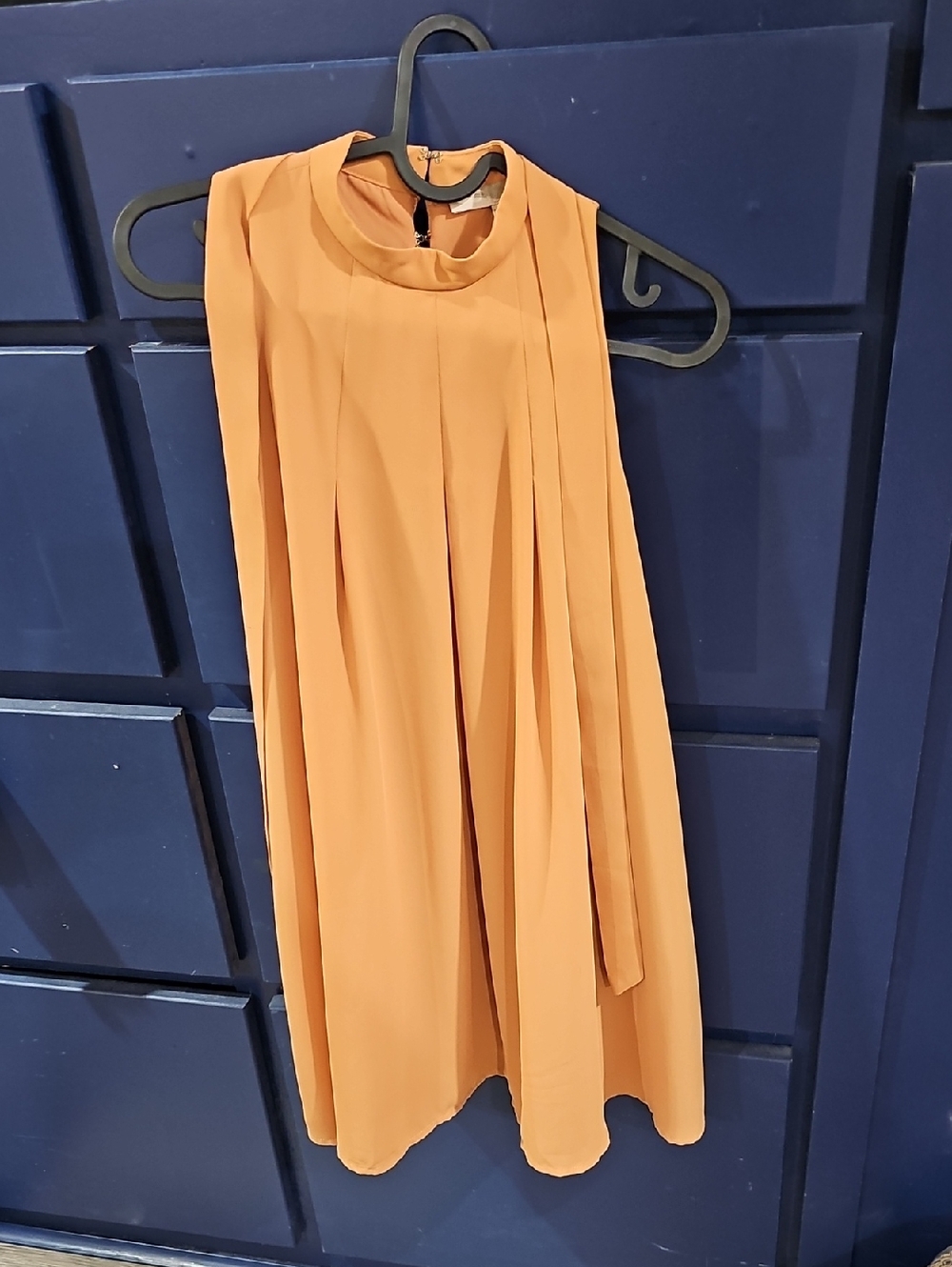 Forever 21 Peach Sleeveless Pleated Dress